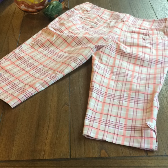 NWOT Adidas Plaid Capri Length Golf Pants - Picture 5 of 8